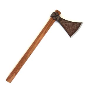 Tactical Axes Handcrafted Forged Carbon Steel Axe Viking Ash Wood Handle, Style Splitting Tool, Perfect Gift for Men